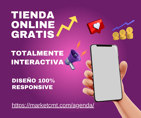 Tienda online gratis, suscríbase y reciba un catálogo de 20 productos, agregue más si así lo requiere.