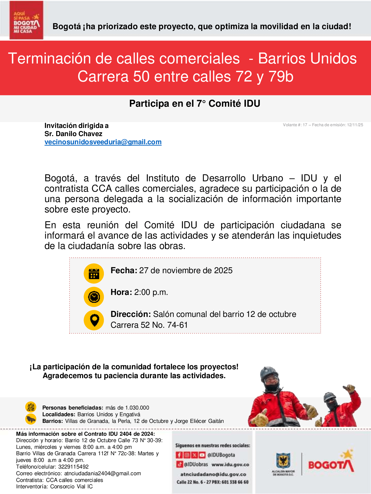 Calles Comerciales Barrios Unidos